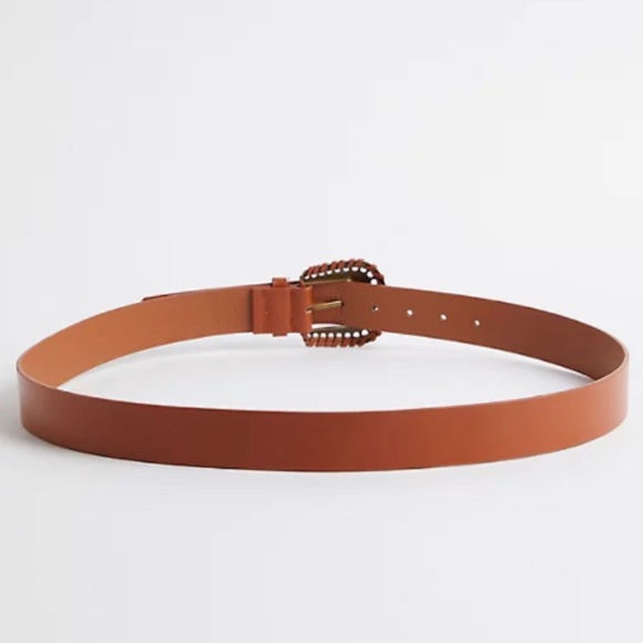 🆕 Cognac Faux Leather Whipstitch Jean Belt 1 1X 14 16 NWT Torrid New! - Picture 3 of 5